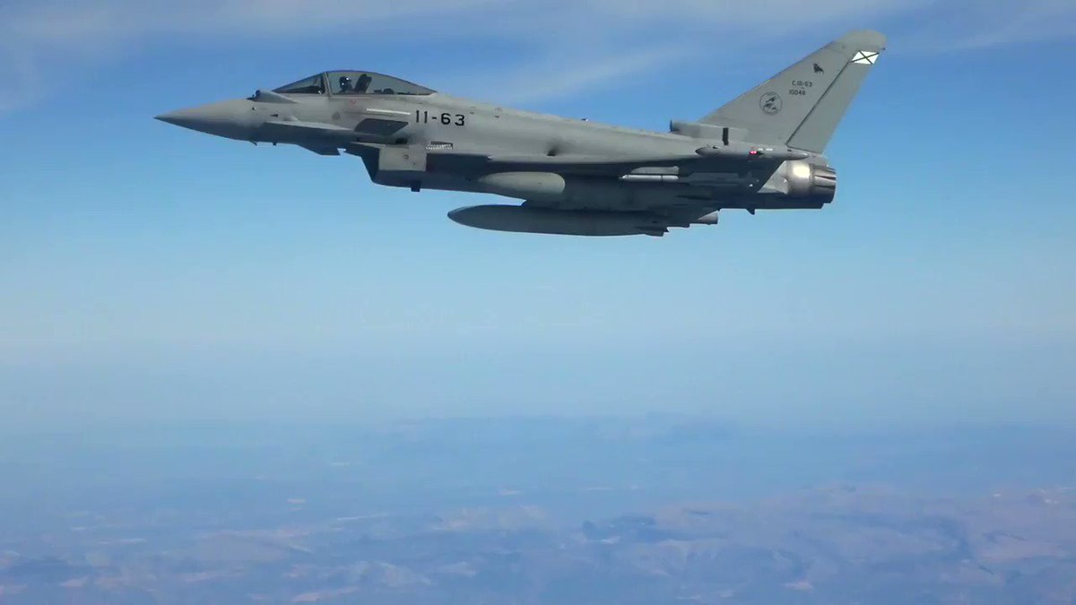 Ejército del Aire on Twitter: "Nuestros pilotos de caza del #Ala11, a bordo del avión de combate #EurofighterTyphoon, entrenan sus capacidades defensivas en combate aéreo sobre el #MardeAlborán. #Somoselaire #EjércitodelAire @Defensagob… https://t.co ...