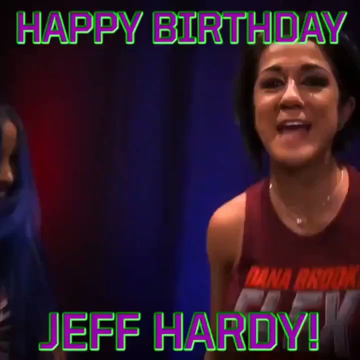 Sasha and bayley wishing jeff hardy a happy birthday is fantastic 