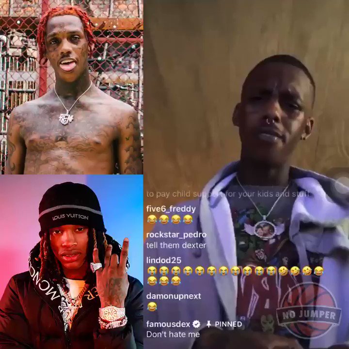 No Jumper on X: #famousdex says he doesn't have beef with #kingvon then  challenges him to a boxing match 🥊👀  / X