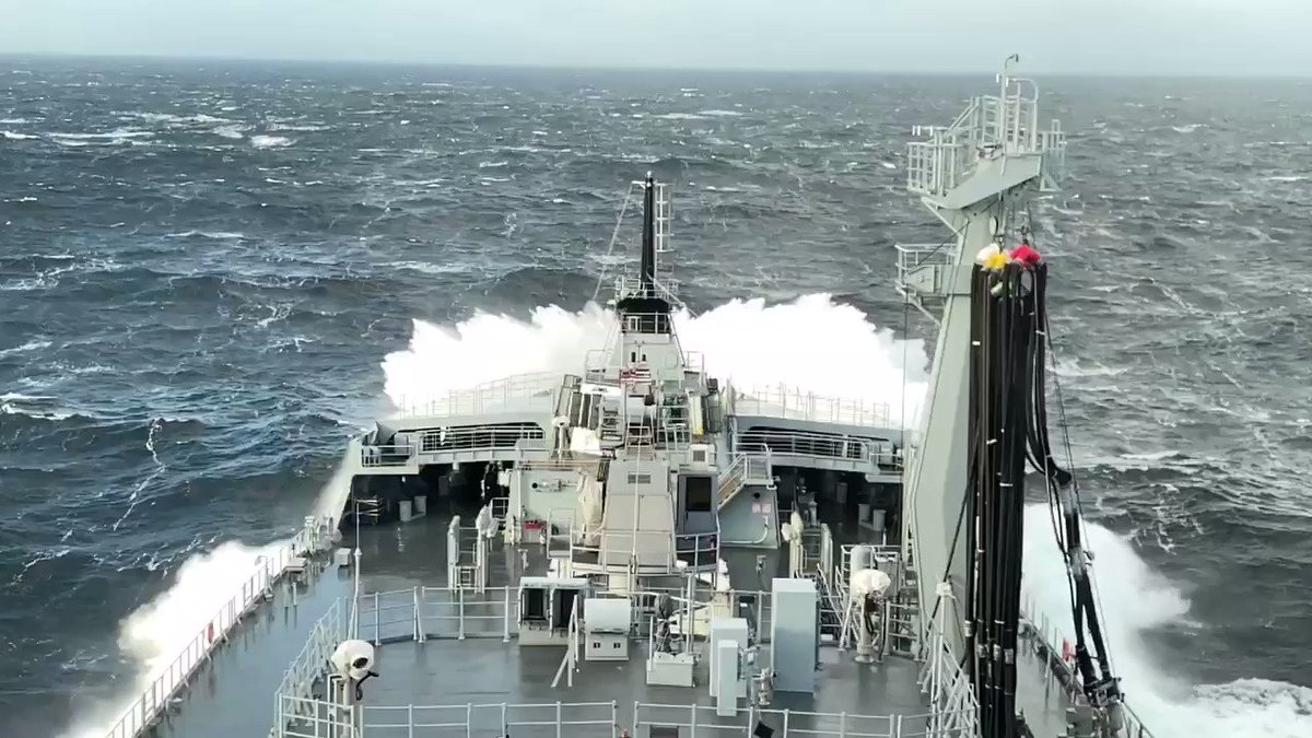 RFA Tidespring (@RFATidespring) on Twitter photo 2020-09-13 10:35:23 The North Atlantic can get a little lively but nothing stops 40,000t of Fleet Tanker. #ROYALFLEETAUXILIARY #BIGWAVES @RFAHeadquarters @RoyalNavy The North Atlantic can get a little lively but nothing stops 40,000t of Fleet Tanker. #ROYALFLEETAUXILIARY #BIGWAVES @RFAHeadquarters @RoyalNavy