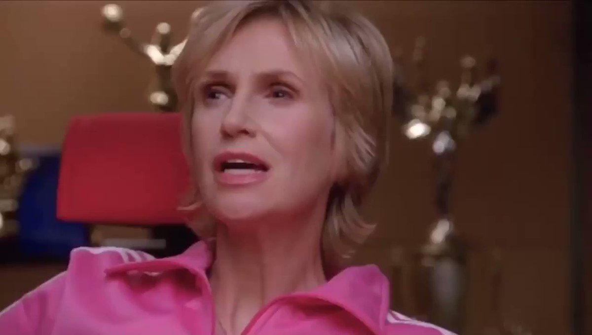 All Reaction Videos I Am Going To Create An Environment That Is So Toxic Sue Sylvester White Woman With Short Blonde Hair In Pink Adidas Tracksuit On Glee Reaction Video Meme