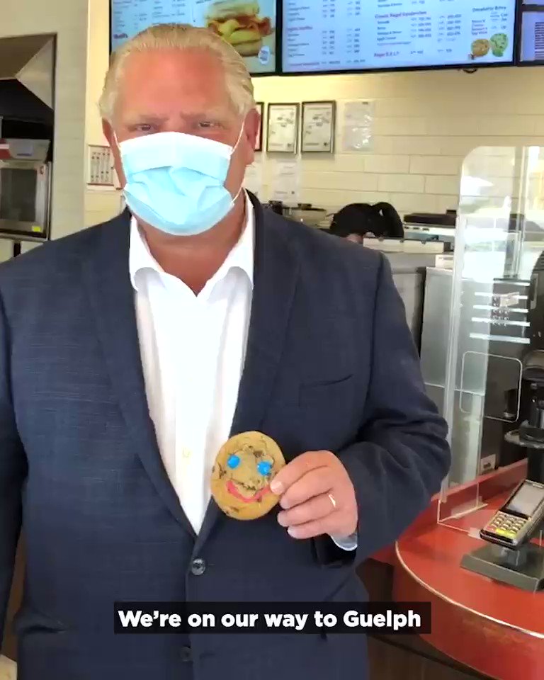 Doug Ford (@fordnation) on Twitter photo 2020-09-15 14:26:07 We’re on our way to Guelph today, but I had to stop into @TimHortons for another #SmileCookie! Get yours before Sept. 20. We’re on our way to Guelph today, but I had to stop into @TimHortons for another #SmileCookie! Get yours before Sept. 20.