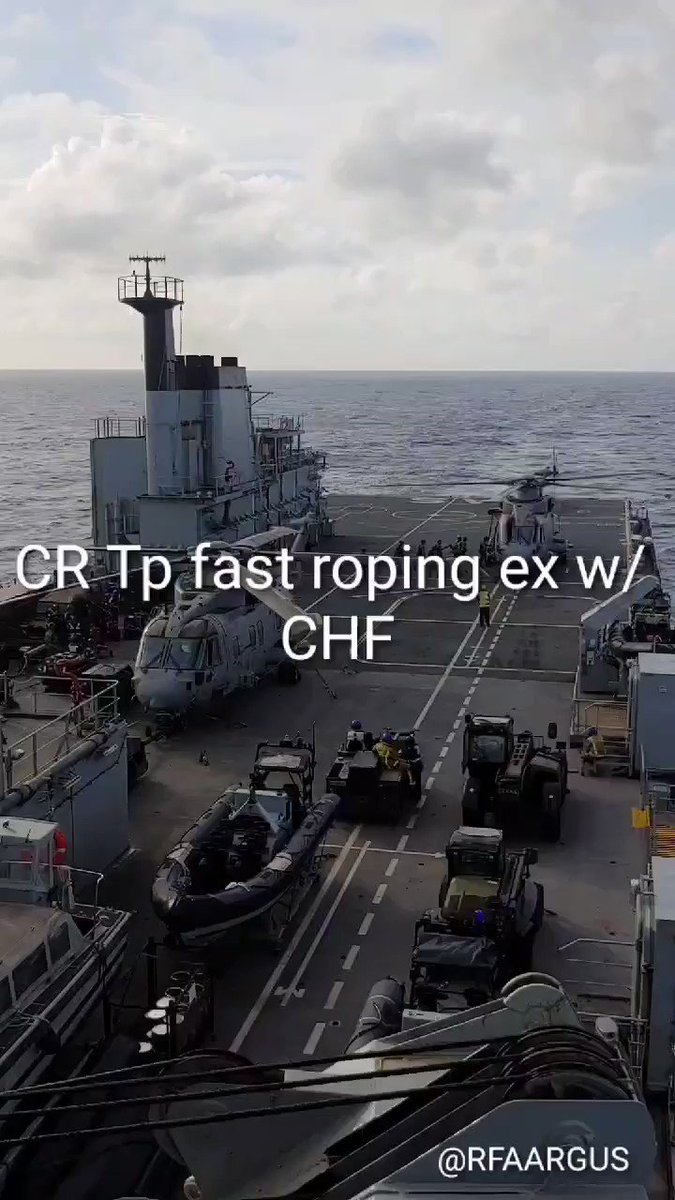RFA Argus (@RFAArgus) on Twitter photo 2020-09-15 18:28:19 The Crisis Response Troop of @24CdoRE @3Cdo_Bde operating with @845NAS from Commando Helicopter Force @ComdJHC. Practicing fast-roping drills onto our flight deck. #TuesdayMotivation @BritishArmy @RoyalNavy The Crisis Response Troop of @24CdoRE @3Cdo_Bde operating with @845NAS from Commando Helicopter Force @ComdJHC. Practicing fast-roping drills onto our flight deck. #TuesdayMotivation @BritishArmy @RoyalNavy