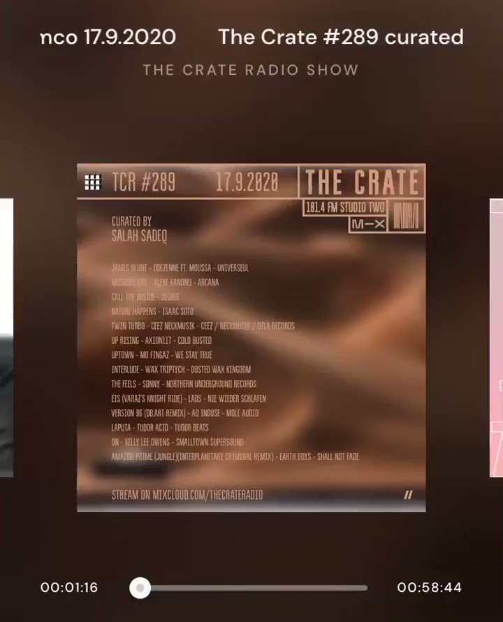 TCR #289 curated by Salah Sadeq
available to stream on our @mixcloud
@salacioussadeq
https://t.co/L1N2JkNmqF
#radio #show #saudi #aramco #bahrain #music #dubai #salacious #electronic #tcr #thecrate https://t.co/18ftsy9Lst