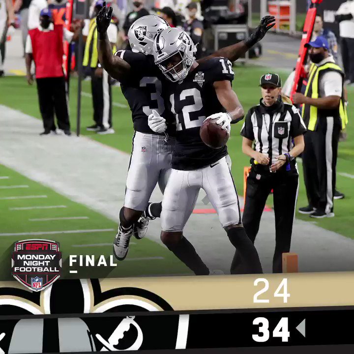 FINAL: The @Raiders win their home opener in Las Vegas! #RaiderNation #NOvsLV
(by @Lexus) https://t.co/lUDnSJi19P