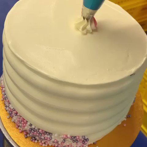 Our gorgeous Fairytale Gateau being hand decorated ready for our lovely customers
Vanilla sponge layered with vanilla Swiss buttercream and raspberry jam. Decorated with glimmer pearls, pink sprinkles and hand piped buttercream whirls.
Order yours now: https://t.co/ka5tJiX7zf https://t.co/J4yJzQtbkq