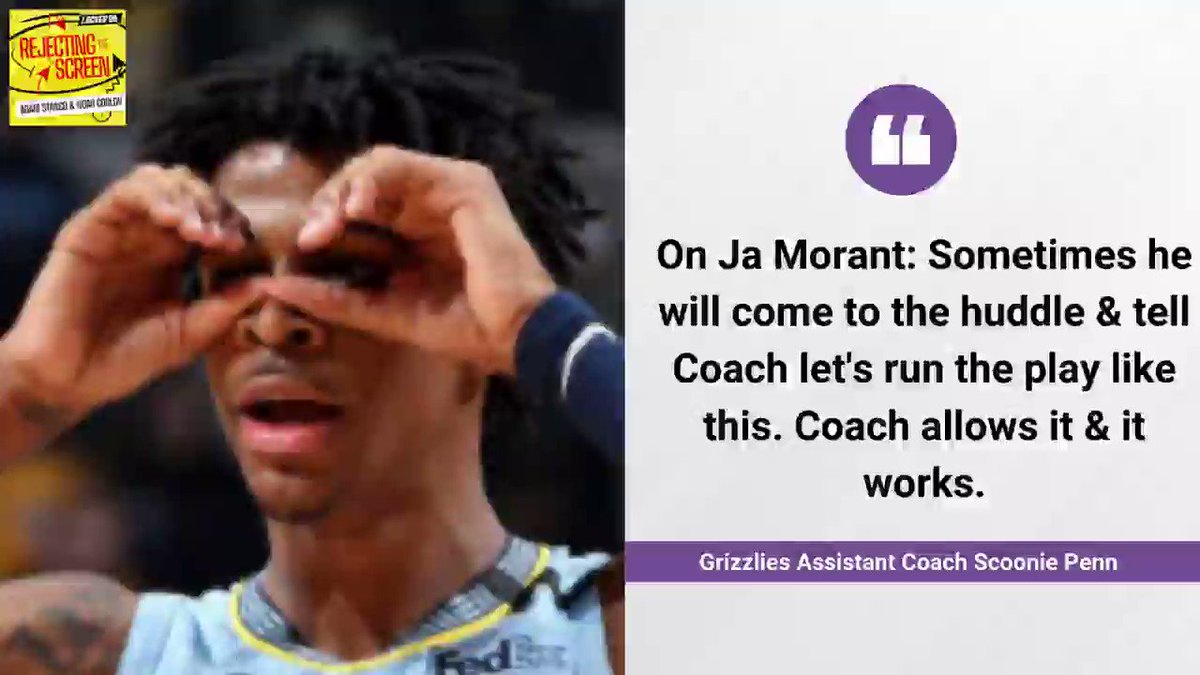Here's what you don't know about @JaMorant from his assistant coach Scoonie Penn (@Scooniep12)
@NaismithLives & I had a terrific chat with Scoonie on Rejecting the Screen
Apple https://t.co/RRvSbv9Fq4
Spotify https://t.co/bPdOSazDzX
Everywhere https://t.co/fBtzc5GqCL
#Grizzlies https://t.co/lcIX9RSwTx