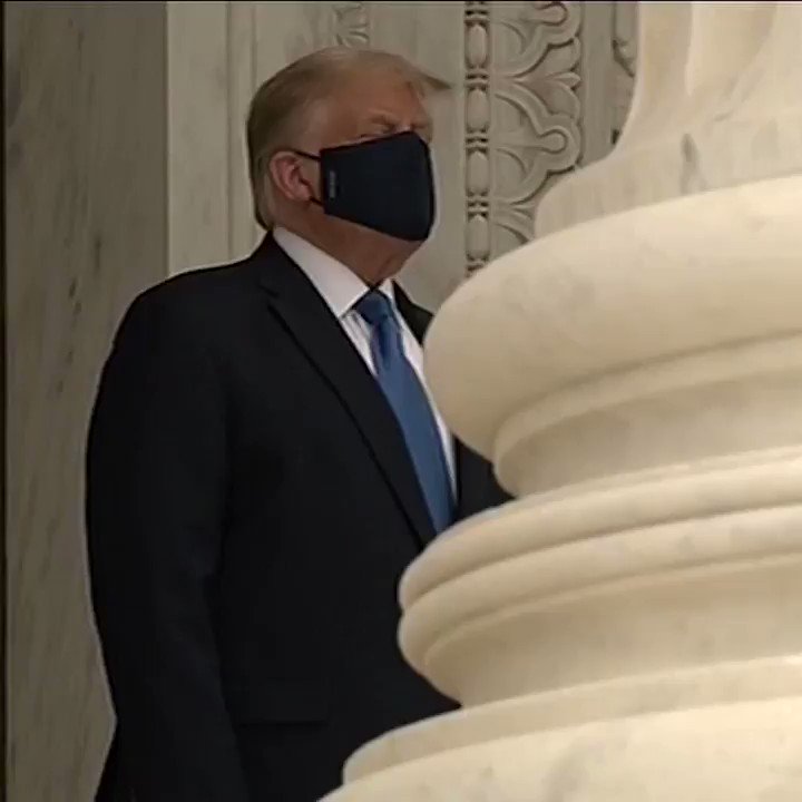 "Vote him out! Vote him out!" Pres. Trump was loudly booed by members of the public while visiting the casket of Justice Ruth Bader Ginsburg, who has been lying in repose outside the Supreme Court. https://t.co/WRvwA4zmy5 https://t.co/nowBRbo39N