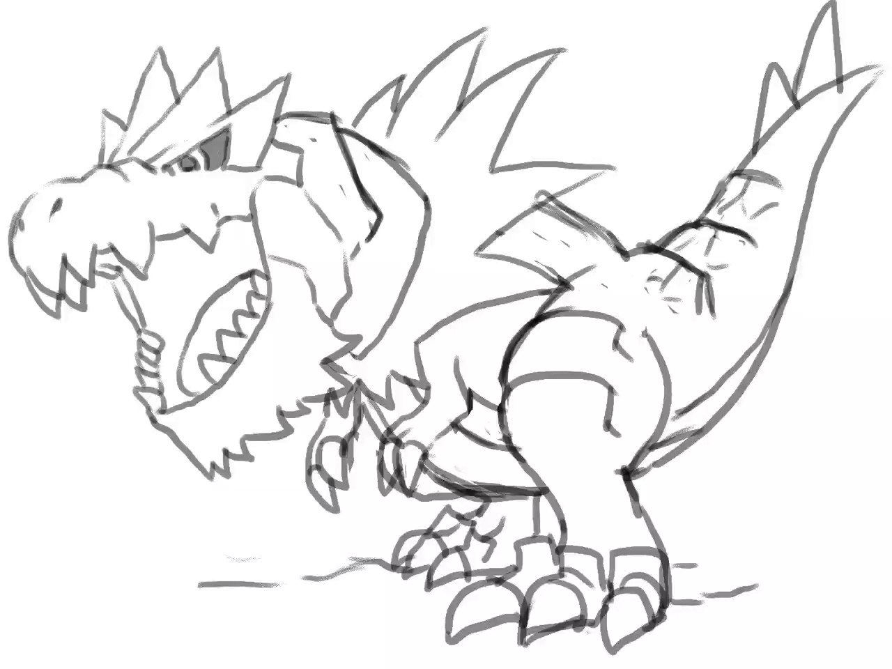 ありがひとし なんとなくガチゴラス描きました T Co acybxgy4 Twitter