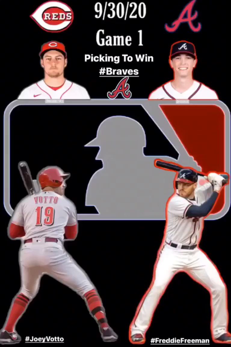 9/30/20
@MLB #Postseason
Game 1
#RedsOctober
@Reds
SP @BauerOutage
1B #JoeyVotto
๐
#MixItUp
@Braves
SP @MaxFried32
1B @FreddieFreeman5
Picking To Win Game 1: #ForTheA
#Reds #Braves #MLB
๐ถ #Tomahawk
โAktion 13fhโ
https://t.co/A6Z8OnZi8X https://t.co/BIZ957yGTg