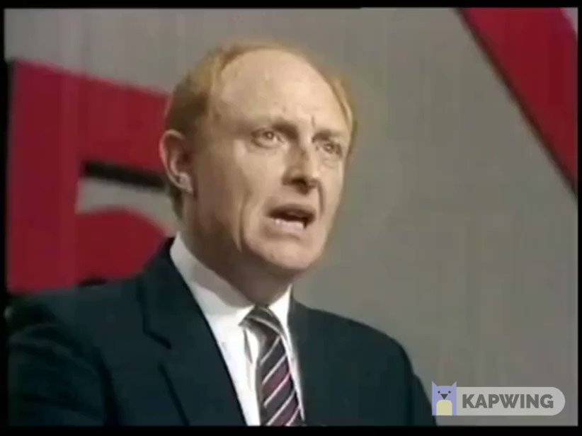 A very special moment in Labour’s history. Neil Kinnock’s raw courage. The point at which Labour drew back from self destruction and began its long road back. Much more had to be done but no one should doubt the importance of this speech at this time. https://t.co/V0pNW5n8I8