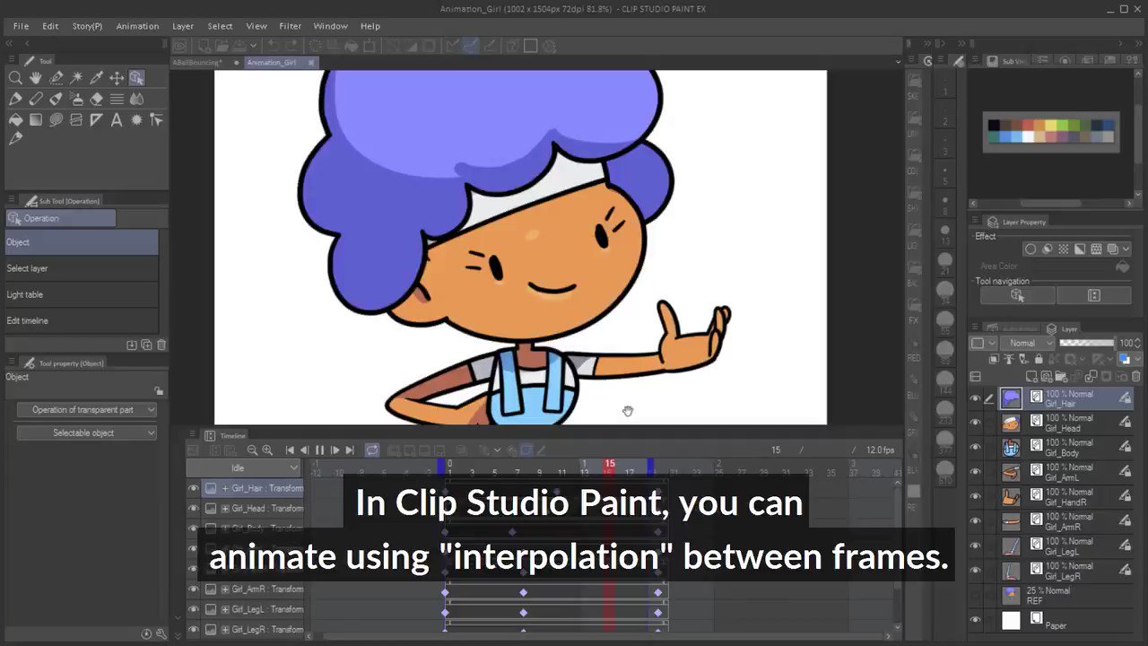 CLIP STUDIO PAINT on Twitter "Clip Studio Paint's animation feature