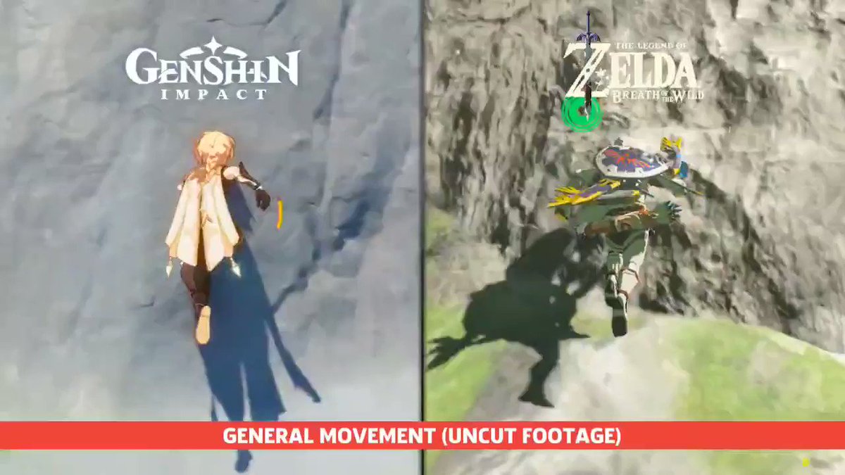 Сравнение Genshin vs Zelda