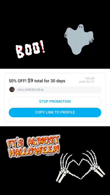 🎃HALLOWEEN SALE FOR THE FIRST 100 SUBSCRIBERS FOR 30 DAYS!!!🖤 https://t.co/qRvNI7ZFZl<a href="/tag/onlyfans"class="tags"><span>#onlyfans</span></a><a href="/tag/onlyfansgirl"class="tags"><span>#onlyfansgirl</span></a><a href="/tag/onlyfansbabe"class="tags"><span>#onlyfansbabe</span></a><a href="/tag/onlyfa"class="tags"><span>#onlyfa</span></a>