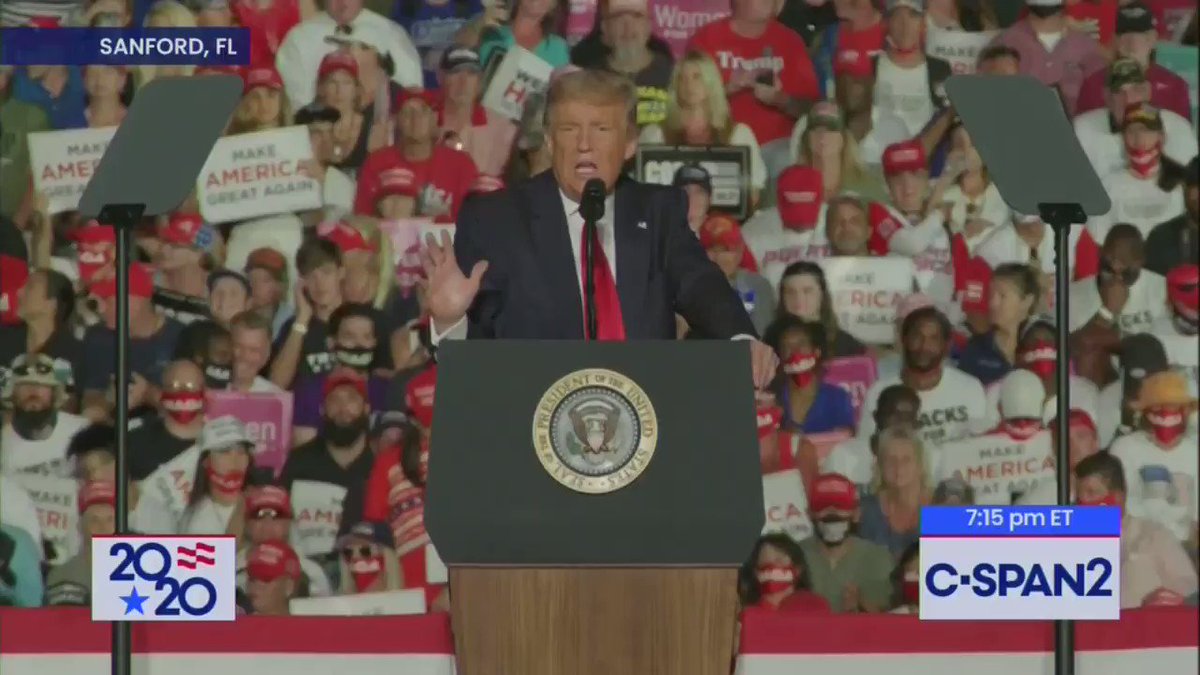 "They say I'm immune. I feel so powerful. I'll watch into that audience, I'll walk in there, kiss everyone in that audience. I'll kiss the guys and the beautiful women." -- Trump https://t.co/JvhmagVrVA