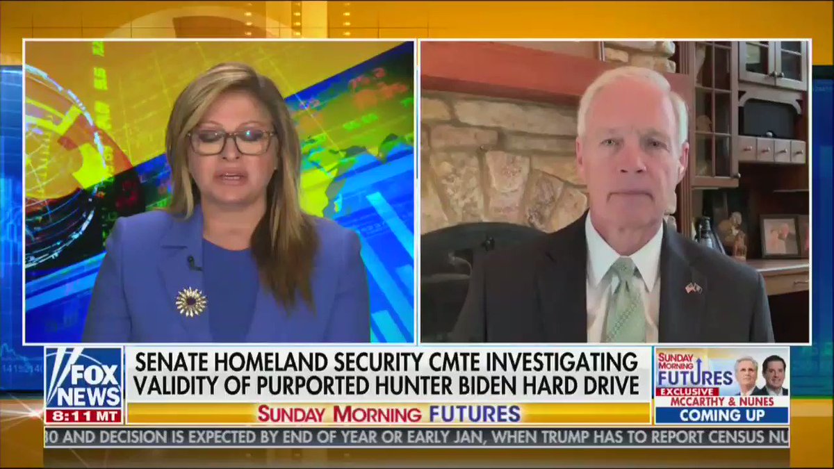 Ron Johnson is on Fox News suggesting there's child pornography on the computer that purportedly belongs to Hunter Biden https://t.co/rwvyL1UH4i