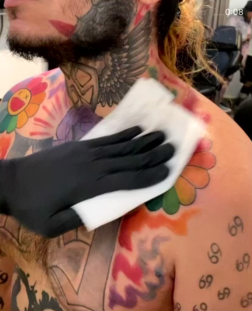 ヒスミニ tattoo柄 甚平 L