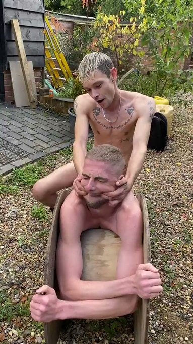 Fuck yeah! Forcing my bareback dick straight up @zacjohnsonporn’s tight hole while we’re meant to be