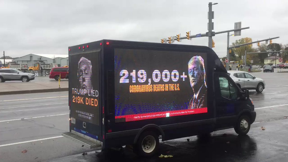 The virus isn’t “going to disappear” and neither is the truth: Trump lied. 219,000+ died.
We’re delivering the facts ahead of Trump’s rally in Erie, Pennsylvania today. https://t.co/Yb8b6s9vvf