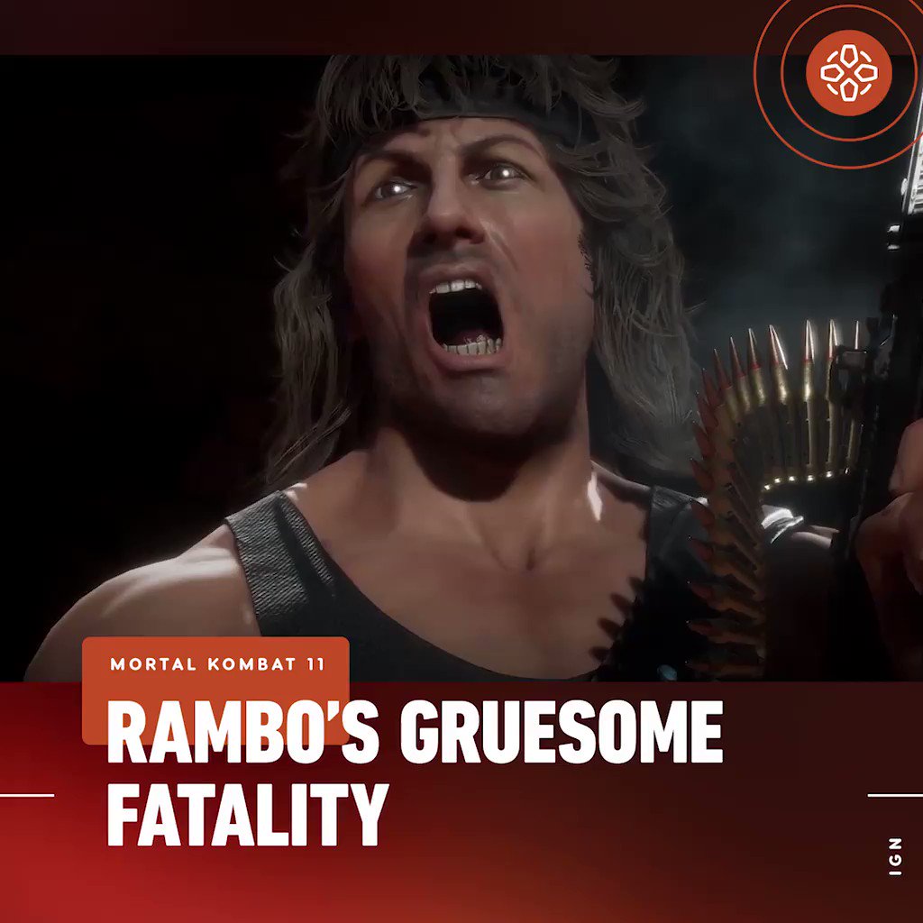 IGN (@IGN) on Twitter photo 22/10/2020 21:02:22 'It'll be right between the eyes.' Check out Rambo's killer moves in Mortal Kombat 11. 'It'll be right between the eyes.' Check out Rambo's killer moves in Mortal Kombat 11.