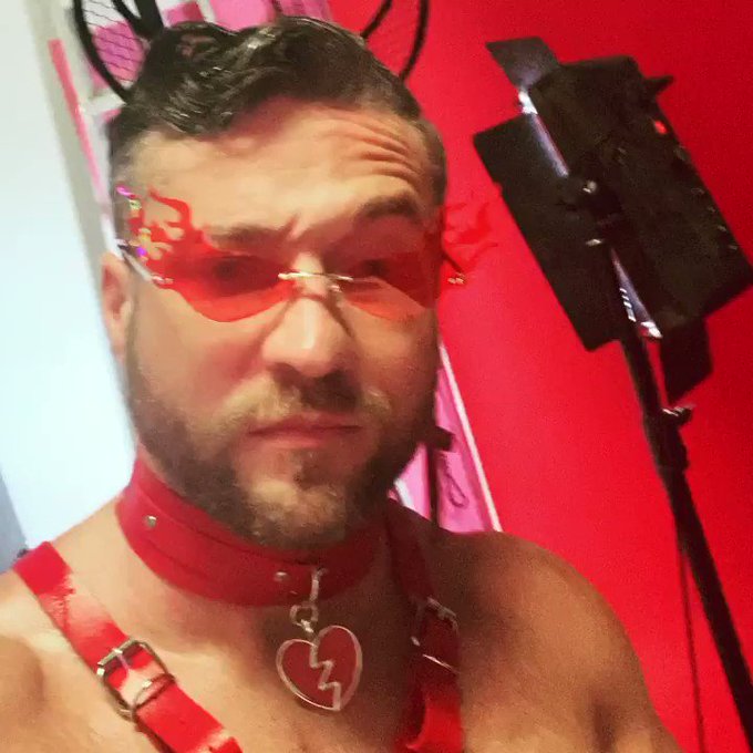 Getting sinful on set with @colbymelvin and @NixRisen #gayhalloween #sinful #devil #gaycouple #sexy #gayboy