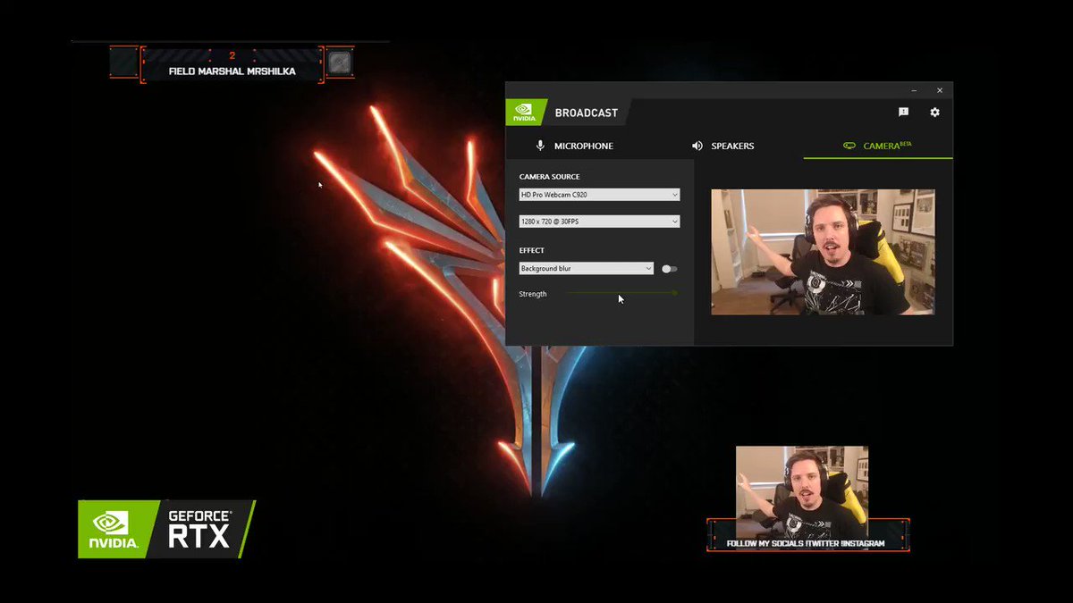 Sacriel (@Sacriel) on Twitter photo 2020-10-23 19:46:53 Want a polished DSLR look without the cost of a DSLR and lenses? Check out how good this Depth of Field feature looks even on my 8 year old webcam! The @NVIDIAGeForceUK Broadcast App does just that (and its free btw): bit.ly/SacrielCast #ad Want a polished DSLR look without the cost of a DSLR and lenses? Check out how good this Depth of Field feature looks even on my 8 year old webcam! The @NVIDIAGeForceUK Broadcast App does just that (and its free btw): bit.ly/SacrielCast #ad