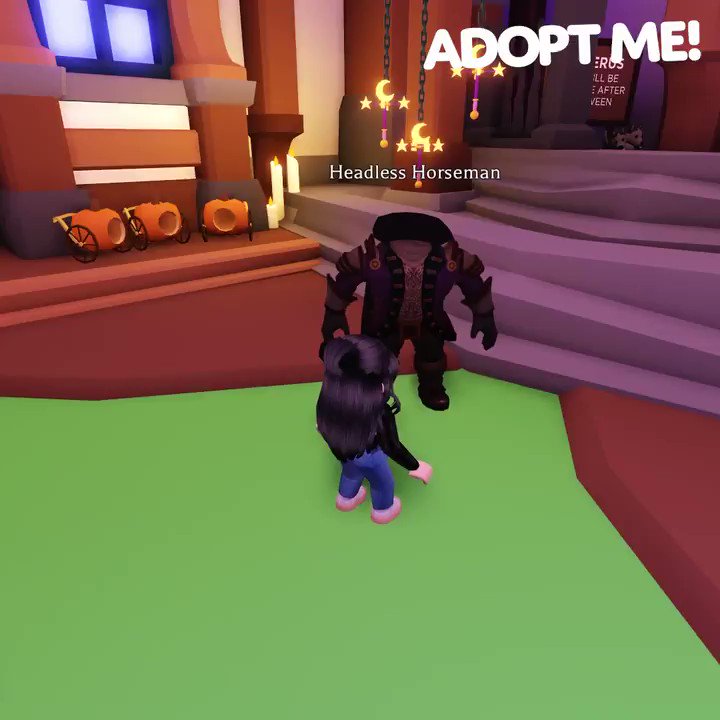 Adopt Me On Twitter Speak To The Headless Horseman In The Halloween Shop To Get Free Candy Every Day He S Not Very Tongue And Cheek But He S Happy To See You Come - how to get no head in roblox adopt me