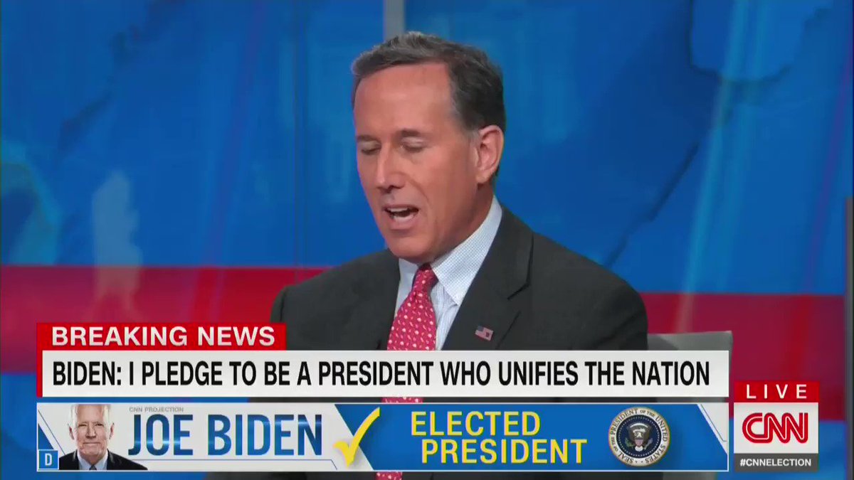 “The president is willing to concede if certain conditions are met,” says Rick Santorum on CNN, but staying in office is not a choice for Trump. He’ll be out of the White House in January https://t.co/cmGx5DBhbj