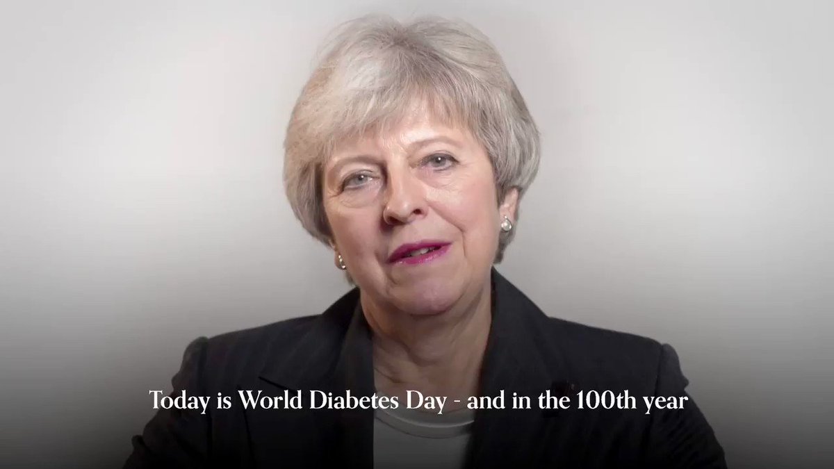 Theresa May (@theresa_may) on Twitter photo 2020-11-14 09:41:34 Since insulin was discovered in 1921, millions of lives have been saved. But the number of people diagnosed with type 1 diabetes is on the rise. This #WorldDiabetesDay please join me in supporting @JDRFUK to find the next historic breakthrough. Since insulin was discovered in 1921, millions of lives have been saved. But the number of people diagnosed with type 1 diabetes is on the rise. This #WorldDiabetesDay please join me in supporting @JDRFUK to find the next historic breakthrough.