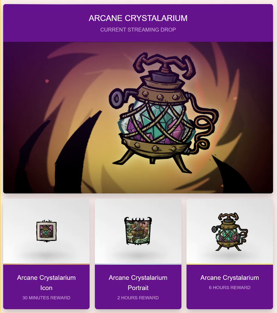 Klei (@klei) on Twitter photo 26/11/2020 23:37:21 New #DontStarveTogether Streaming drops are live! 🎁 More Info: forums.kleientertainment.com/forums/topic/1… #dontstarve New #DontStarveTogether Streaming drops are live! 🎁 More Info: forums.kleientertainment.com/forums/topic/1… #dontstarve