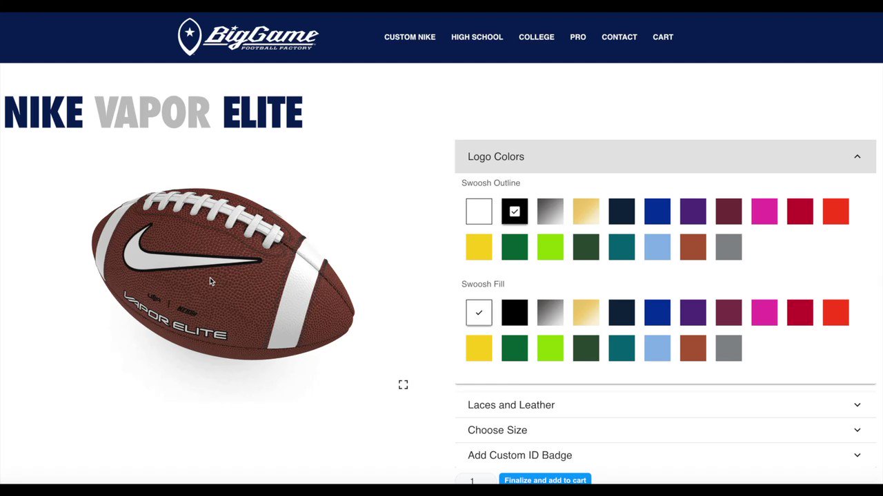 Nike vapor top elite football ball