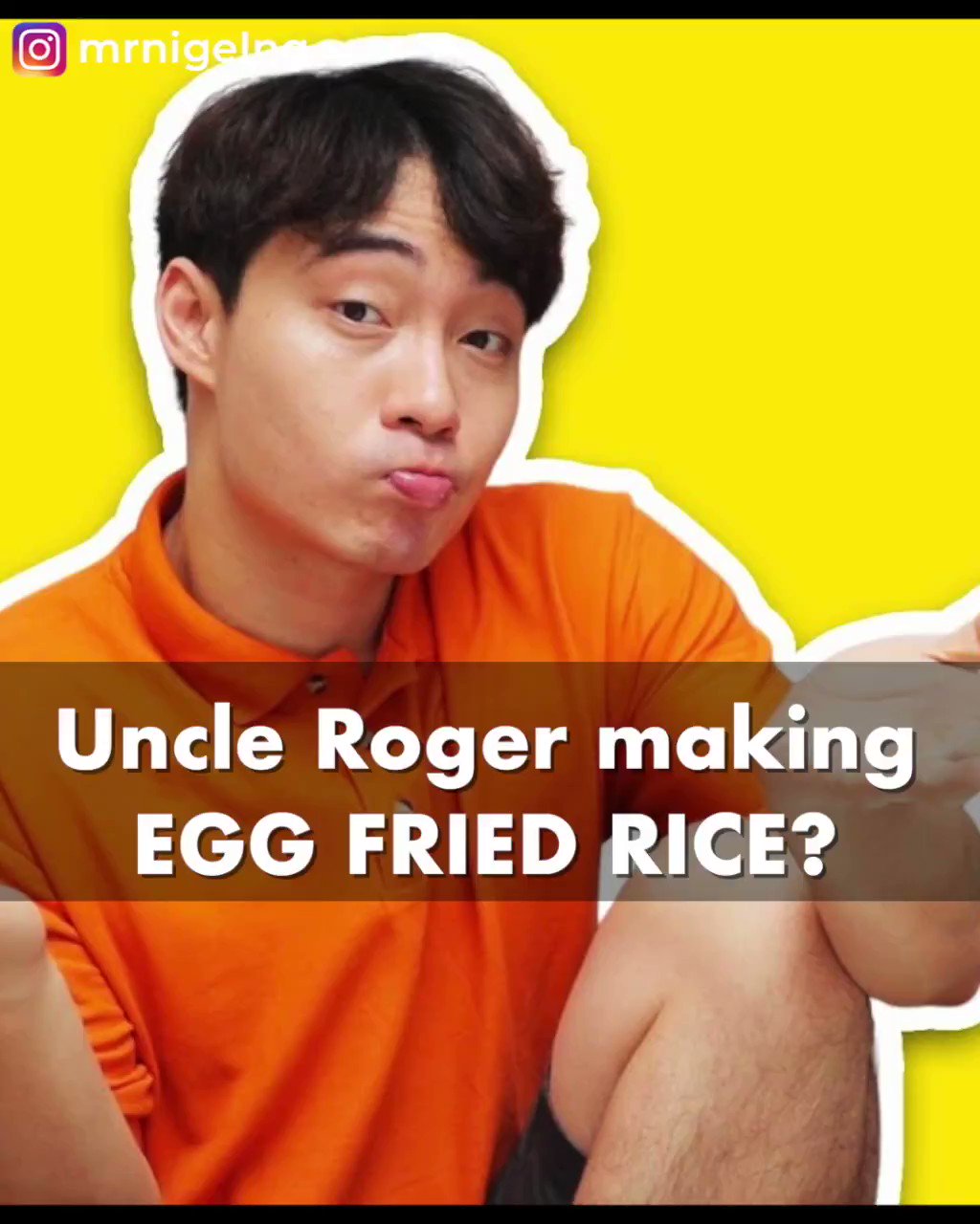 How does Uncle Roger make egg fried rice?