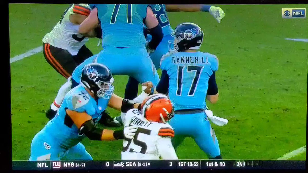 NFL officials will never call a penalty against anyone trying to block Myles Garrett. @NFLOfficiating https://t.co/n89SCezuIK