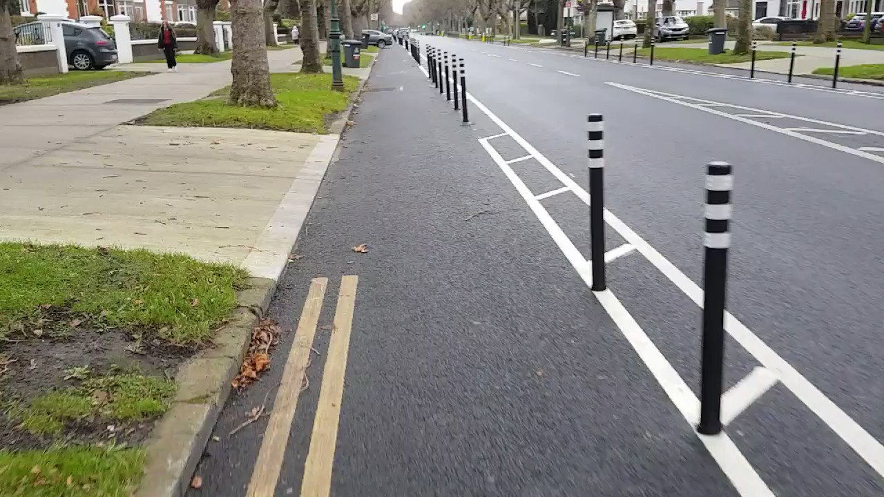 Are Protected Bicycle lanes with Plastic Bollards in Dublin the right idea, or an annoying Obstacle?