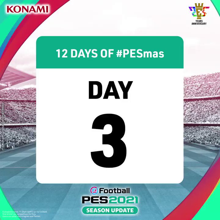 DAY 3 ๐
Todays #PESmas prize:
1X @CelticFC 20/21 HOME SHIRT & #PES2021 FULL GAME CODE (on platform of your choice!) ๐
To enter, Reply & R/T with #PESmasDay3 ๐
Ends 11:59am (GMT) 16/12/20. EU Only. Winners will be contacted within 72 hours.
T's & C's in bio. https://t.co/ttriDhxUan