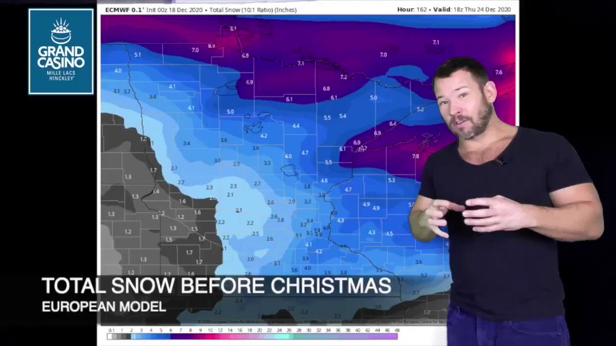 Will we pull off a white Christmas ??Regardless of snow, it's going to get really cold just in time for Christmas. 
I’ve got the latest, courtesy of @grandcasinoMN.

https://t.co/P0ykki5lvP https://t.co/vDOsbu3agi