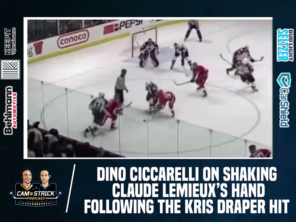 You couldn't even recognize his face” - Dino Ciccarelli on Kris Drapers  face off Claude Lemieux cheapshotted him.
