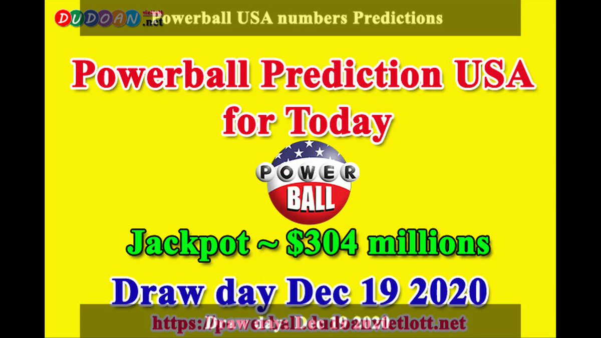 How to get Powerball USA numbers predictions on Saturday 19-12-2020? Jackpot ~ $304 millions -> https://t.co/eqkJL0nSUt https://t.co/yAztWpIB8g
