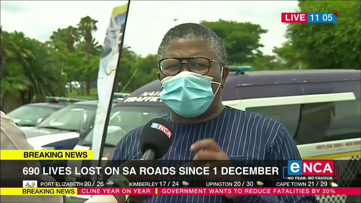 Transport Minister, Fikile Mbalula, speaks out against drinking and driving. eNCA Courtesy DStv403