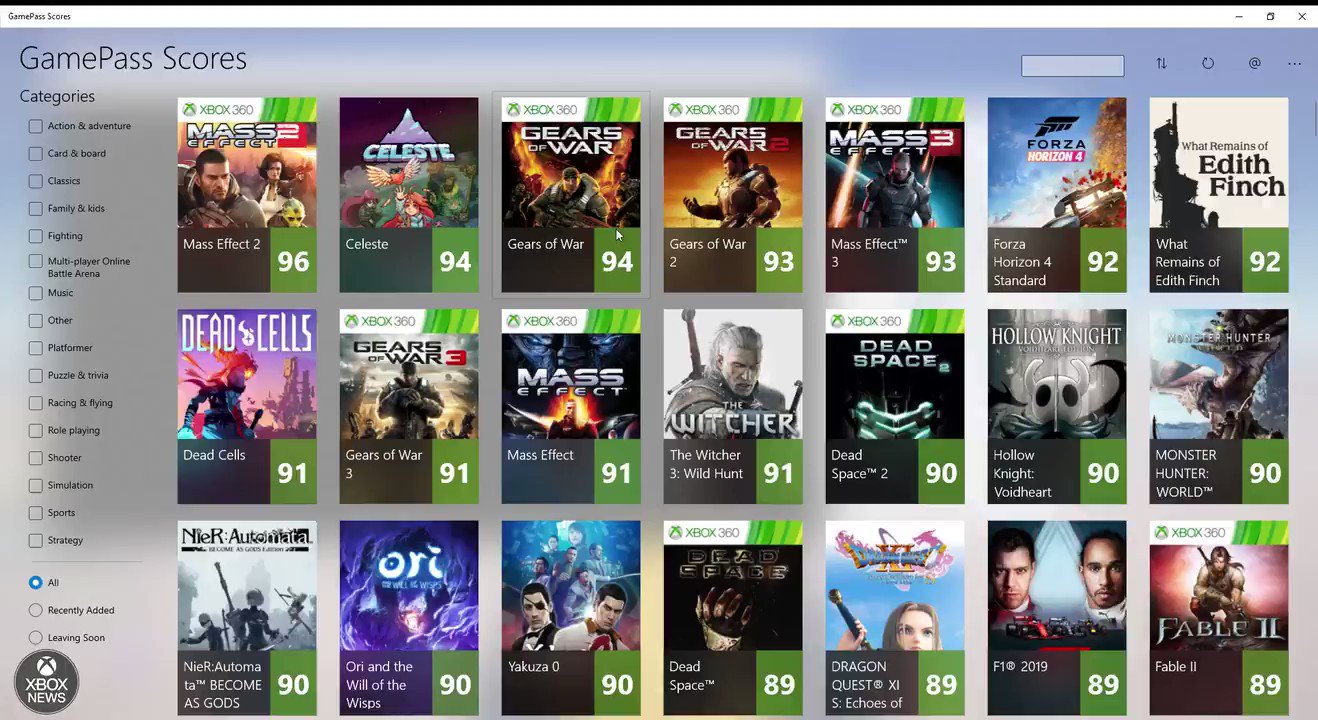 PeterOvo on X: Xbox app on PC now shows the Metacritic scores of games   / X