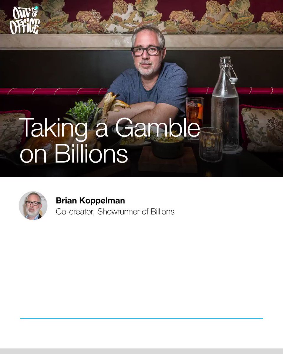 .@SHO_Billions co-creator @briankoppelman joins @richkleiman on a new episode of #OutOfOffice to talk about becoming a creative after working in the music business, his creative partnership with @DavidLevien, the making of Rounders, & much more.
šā https://t.co/nqDbq6vMyn https://t.co/1a8FokmFDB