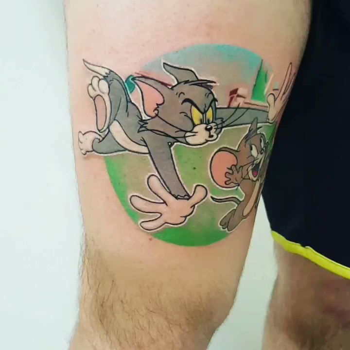 Tom and Jerry Temporary Tattoo - Sweden