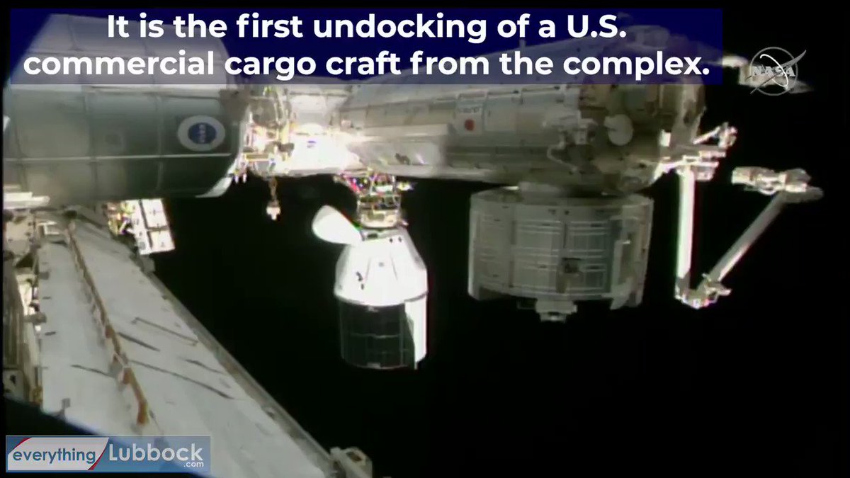 WATCH: With NASA astronaut Victor Glover monitoring aboard the International Space Station, an upgraded SpaceX cargo Dragon spacecraft undocked from the International Docking Adapter on the station’s space-facing port of the Harmony module at 9:05 a.m. EST. https://t.co/awYwTGhdGv