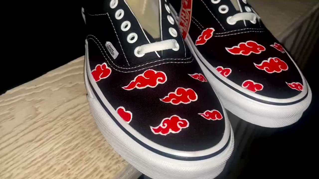 Rei Customs on X: Akatsuki Vans 🔥 dm to order your own custom shoes!  https://t.co/QaV1a6Ib6x / X