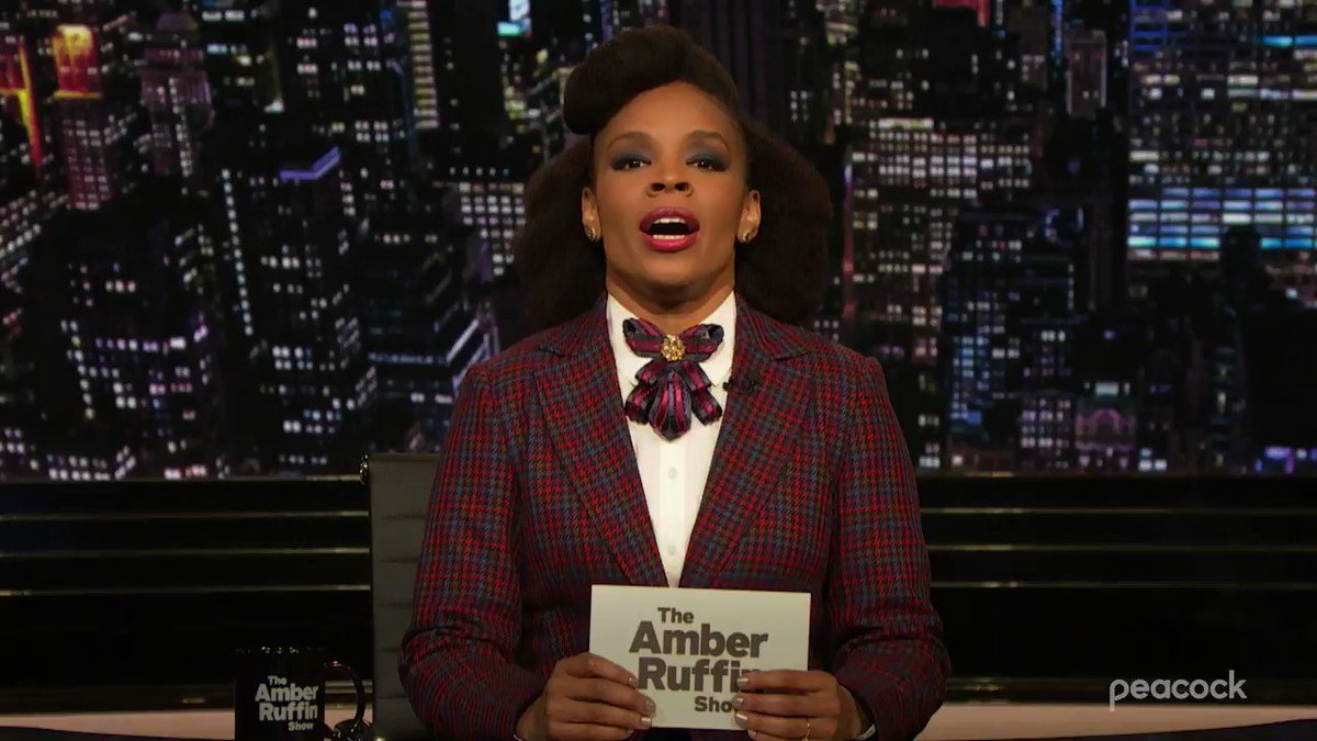 Peacock (@peacockTV) on Twitter photo 16/01/2021 02:08:05 There's a soul patch on the loose in the studios of the #AmberRuffinShow. @AmberMRuffin There's a soul patch on the loose in the studios of the #AmberRuffinShow. @AmberMRuffin