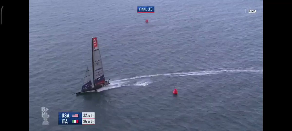 American Magic takes flight 🥺 all on board are OKAY! #AmericasCup2021 #AmecianMagic they really needed this win https://t.co/RzgguMs1HQ