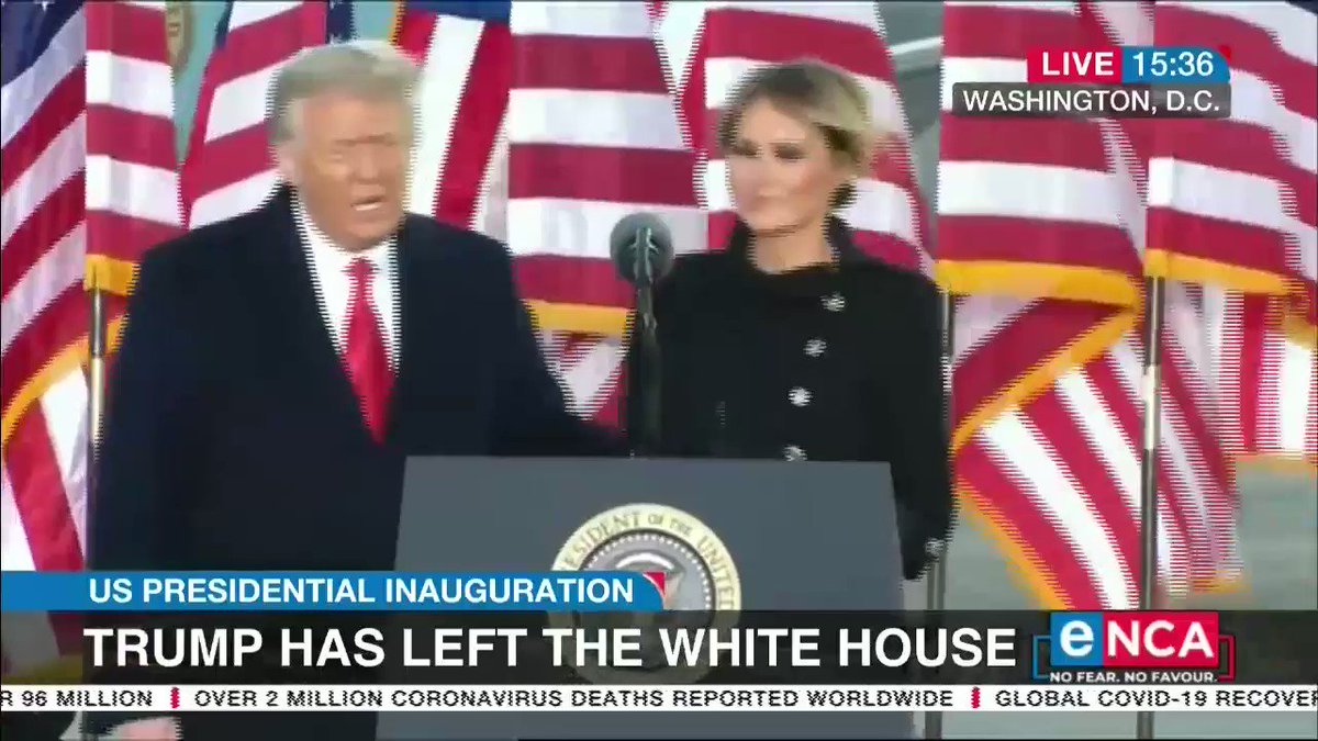 WATCH Melania Trump says her final goodbyes. Catch the US Presidential Inauguration live at 6PM DStv403 TheLead