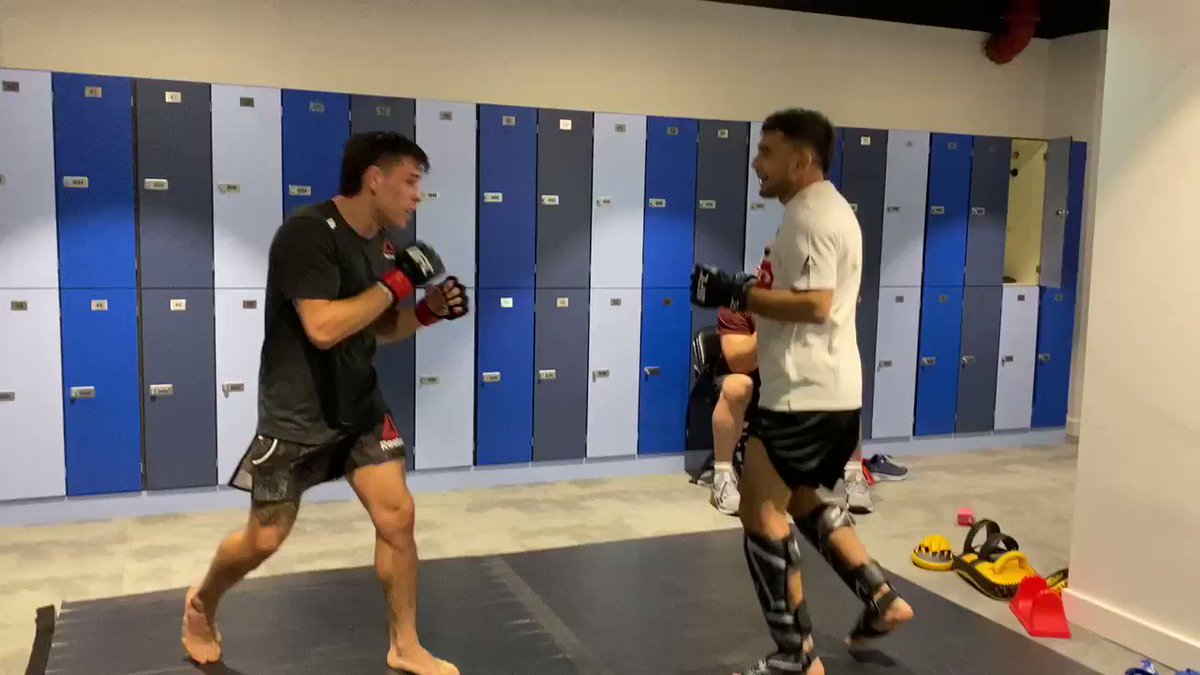 Quién se prepara a salir pronto es @RickySimonUFC y suelta las manos con @alexperezMMA #UFCFightIsland8 https://t.co/vhulUcXLew