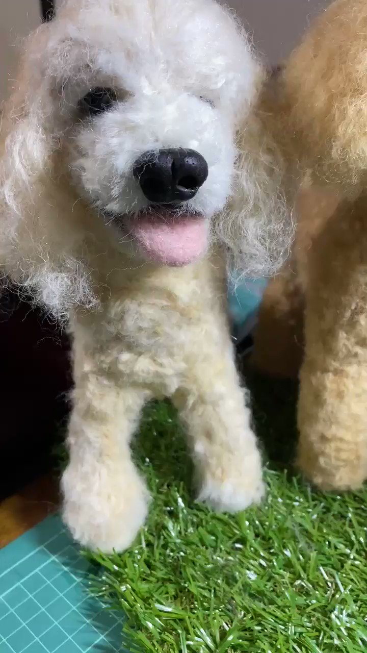 にゃん様オーダー専用♡羊毛フェルトトイプードルご確認画面 敷物