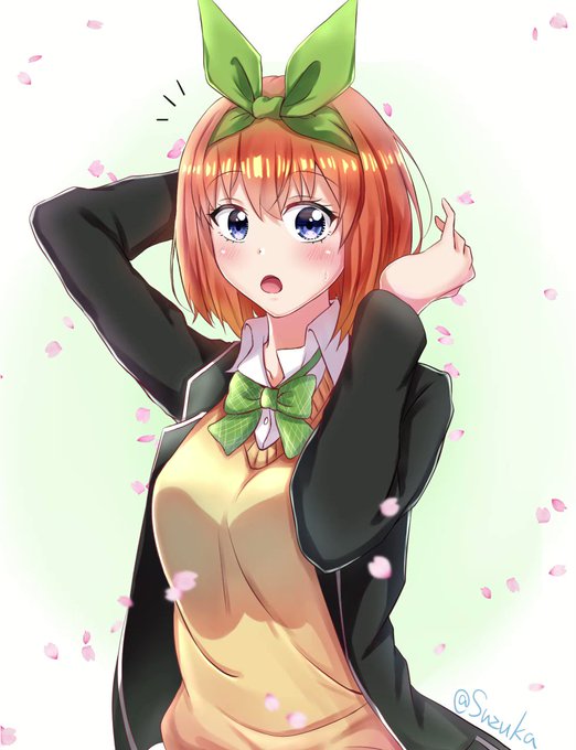 Suzuka/スズか@絵仕事募集中さんがTwitterに投稿した中野四葉(五等分の花嫁)のイラスト。